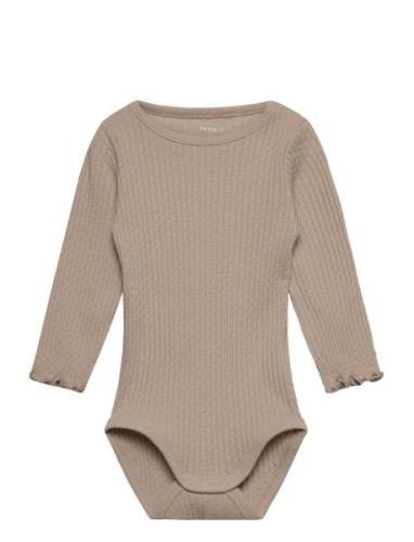 Nbftusia R Ls Body Bodies Long-sleeved Beige Name It