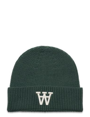 Vin Logo Beanie Accessories Headwear Beanies Green Double A By Wood Wo...