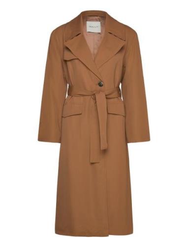 Fluid Belted Coat Trenssi Takki Brown GANT