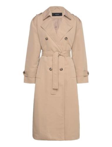 Vmchloe Long Trenchcoat Ga Noos Trenssi Takki Beige Vero Moda