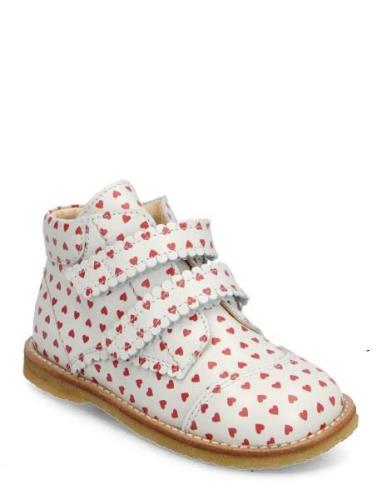 Shoes - Flat - With Velcro Bootsit Nauhalliset Saapikkaat White ANGULU...