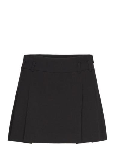 Pleated Mini Skirt Lyhyt Hame Black Mango