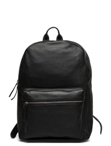 Leather Backpack Reppu Laukku Black Les Deux