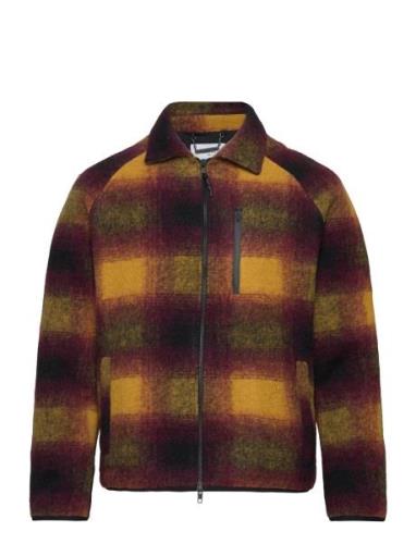 Anderson Raglan Check Jacket Villakangastakki Yellow Percival