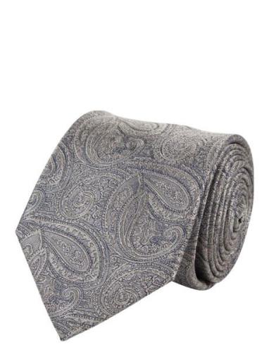 Paisley Silk Tie Solmio Kravatti Beige Portia 1924