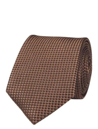 Silk Tie Solmio Kravatti Brown Portia 1924