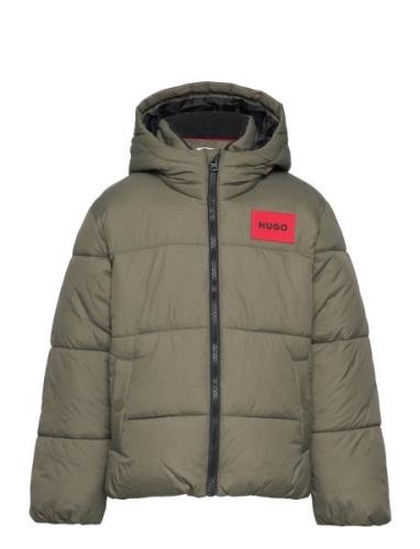 Puffer Jacket Toppatakki Khaki Green Hugo Kids