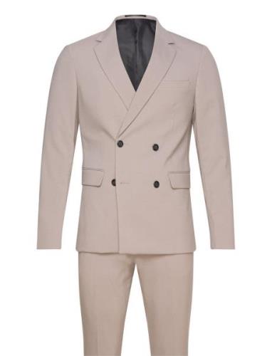 Plain Db Mens Suit Puku Beige Lindbergh