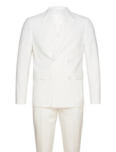 Plain Db Mens Suit Puku White Lindbergh