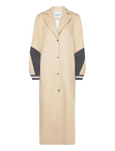 Long Coat Outerwear Coats Winter Coats Beige Cannari Concept