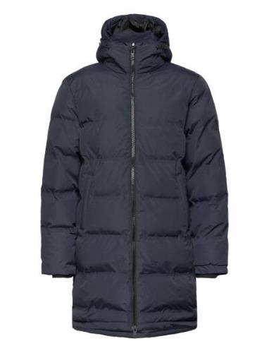 Birk Long Jacket Vuorillinen Takki Topattu Takki Navy Fat Moose