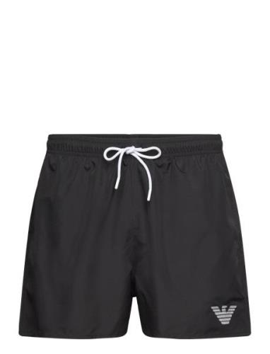 Mens Woven Boxer Uimashortsit Black Emporio Armani