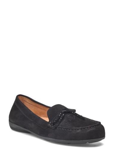 Moccasin Loafer Loaferit Matalat Kengät Black Gabor