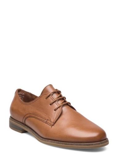 Women Lace-Up Loaferit Matalat Kengät Brown Tamaris