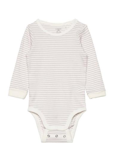 Body Rib Stripe Bodies Long-sleeved Purple Lindex