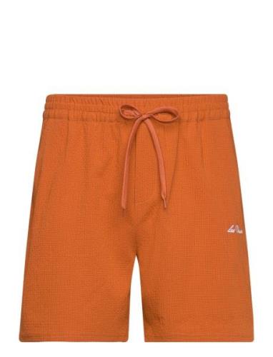 Stan Seersucker Swim Shorts 2.0 Uimashortsit Orange Les Deux