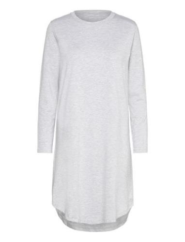 Women Bamboo L/S Night Dress Yöpaita Grey URBAN QUEST