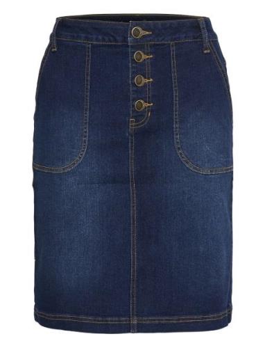 Cubriana Skirt Lyhyt Hame Blue Culture