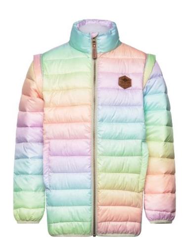 Nylon Puffer 2 In 1 Jacket Toppatakki Multi/patterned Mikk-line