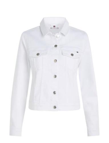 Dnm Slim Jacket White Farkkutakki Denimtakki White Tommy Hilfiger