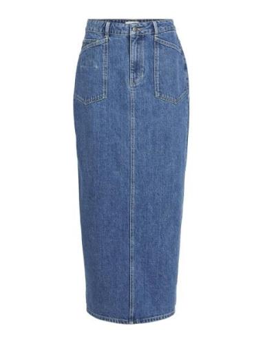 Objthylane Long Denim Skirt 131 Div Kynähame Hame Blue Object