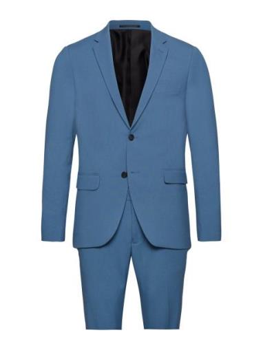 Plain Mens Suit - Normal Lenght Puku Blue Lindbergh