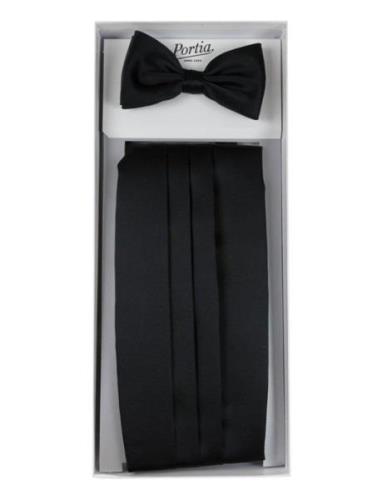 Polyester Cummerbund Set Rusetti Black Portia 1924