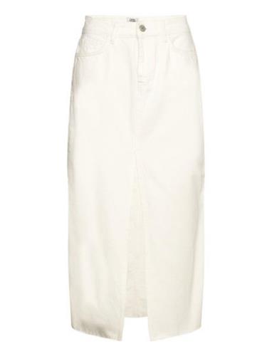 Gemma Rigid Denim Skirt Polvipituinen Hame White Twist & Tango