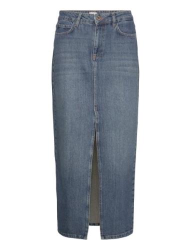 Hattie Rigid Denim Skirt Polvipituinen Hame Blue Twist & Tango