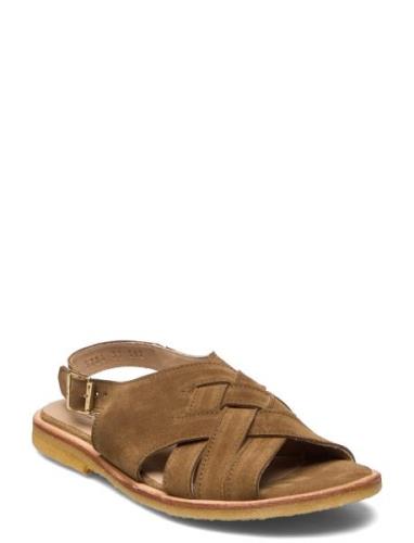 Sandals - Flat - Open Toe - Op Matalapohjaiset Sandaalit Brown ANGULUS