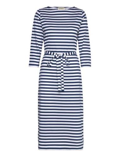 Tasaraita Ilma Dress Polvipituinen Mekko Blue Marimekko