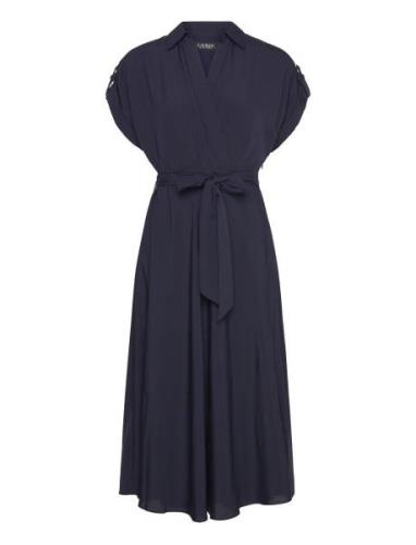 Poly Cdc 79-Dress Polvipituinen Mekko Navy Lauren Ralph Lauren