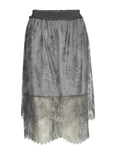 Melissa Skirt Polvipituinen Hame Grey DESIGNERS, REMIX