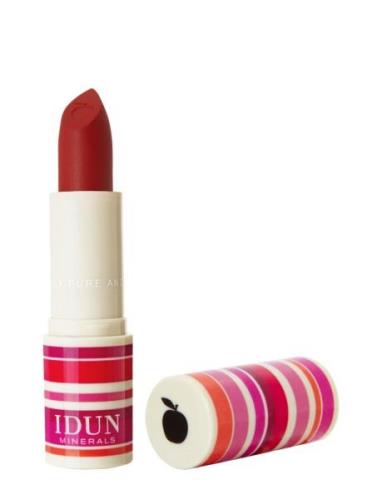 Matte Lipstick Jordgubb Huulipuna Meikki Red IDUN Minerals