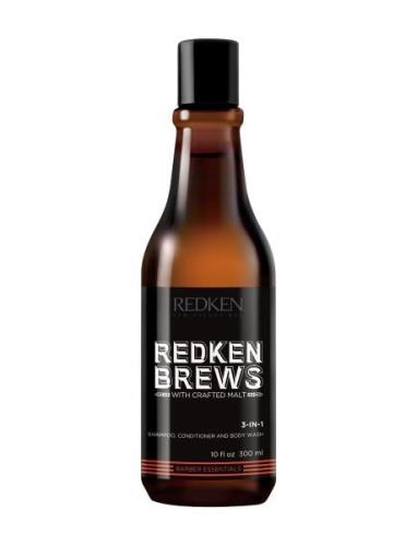 Redken Brews 3-In-1 Shampoo 300Ml Shampoo Nude Redken