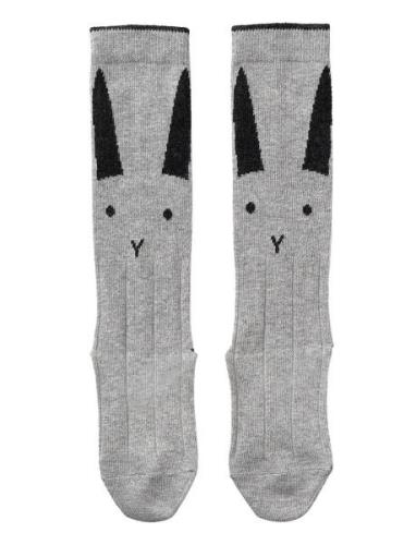 Sofia Cotton Knee Socks - 2 Pack Sukat Grey Liewood