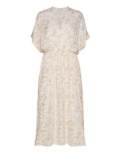 Andina Long Dress Aop 8083 Polvipituinen Mekko Beige Samsøe Samsøe