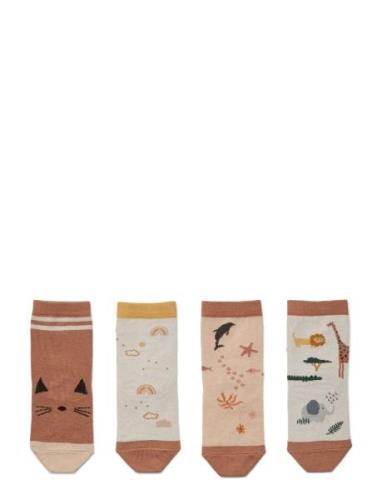 Silas Cotton Socks - 4 Pack Sukat Beige Liewood