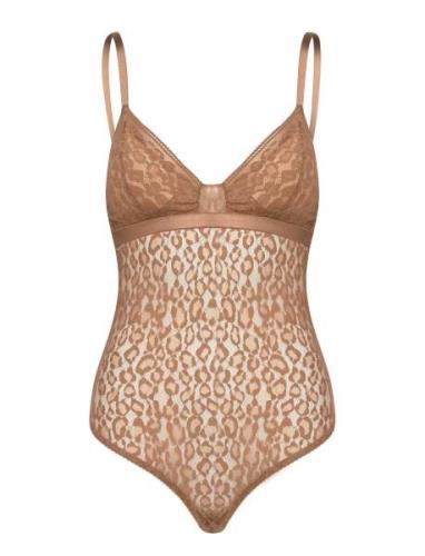 Jeanette Bodystocking Body Alusmekko Brown Underprotection