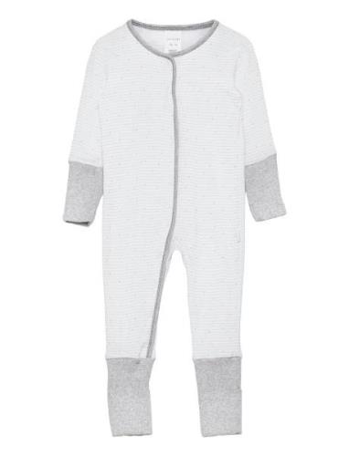 Romper With Footing Pitkähihainen Body Grey Schiesser