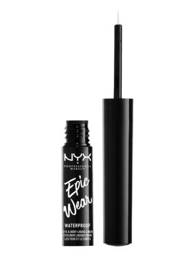 Epic Wear Metallic Liquid Liner Eyeliner Rajauskynä Meikki Silver NYX ...