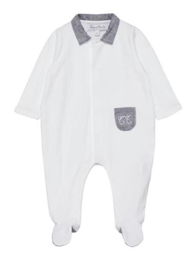 Feuillage Sleepsuit Pyjama Sie Jumpsuit Haalari White Tartine Et Choco...