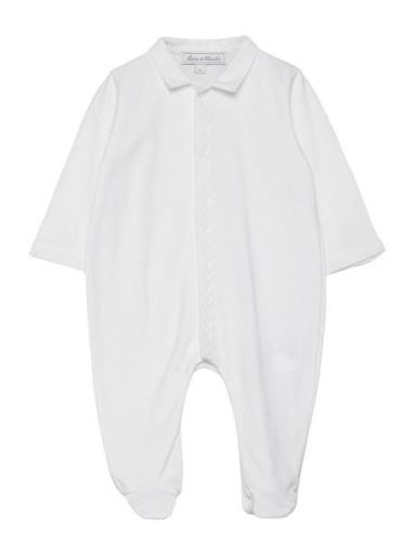 Linge D'antan Sleepsuit Pyjama Sie Jumpsuit Haalari White Tartine Et C...