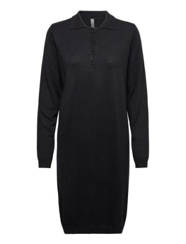 Cuannemarie Polo Dress Polvipituinen Mekko Black Culture