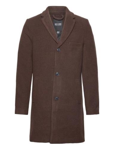 Onsjaylon Wool Coat Otw Noos Villakangastakki Pitkä Takki Brown ONLY &...