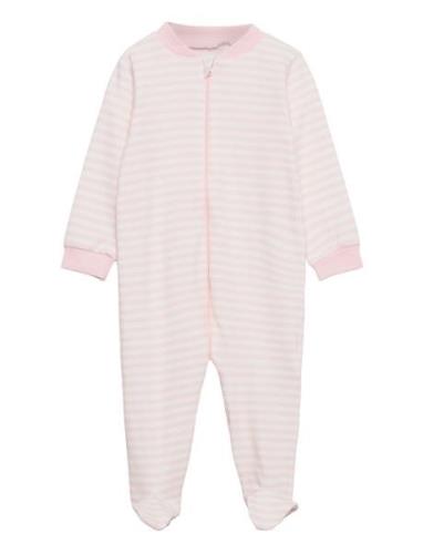 Nightsuit W.zipper A. Foot Pyjama Sie Jumpsuit Haalari Pink Fixoni