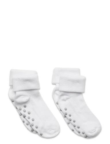 Baby Rib Sock W. Abs Jarrusukat White Minymo