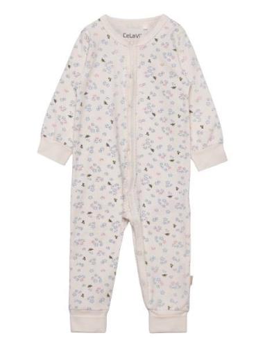 Nightsuit W. Aop Pyjama Sie Jumpsuit Haalari Multi/patterned CeLaVi