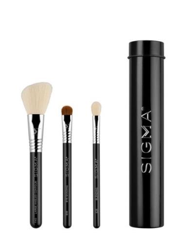 Essential Trio Brush Set Black Meikkisiveltimet Meikki Multi/patterned...