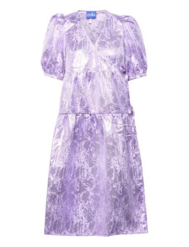 Mikacras Dress Polvipituinen Mekko Purple Cras